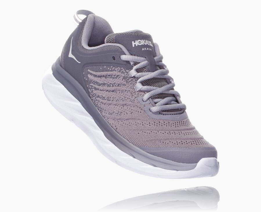 Hoka Womens Running Shoes NZ - Hoka Akasa Grey (HUM206984)